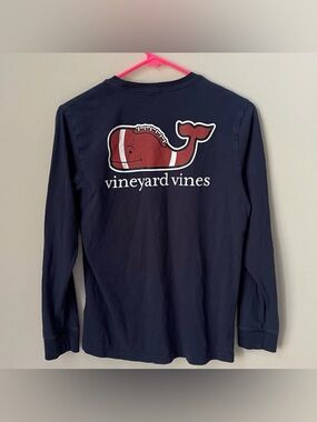 Vineyard Vines Graphic Long Sleeve Tee, Football - Boys Large (16)